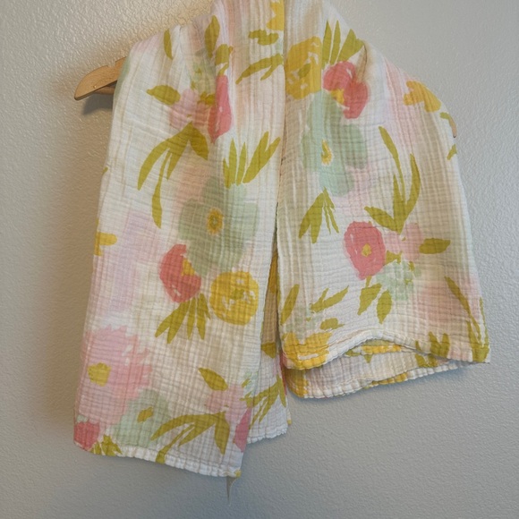 Cloud Island Floral Baby Blanket - Pink, Yellow, Green - Picture 1 of 4